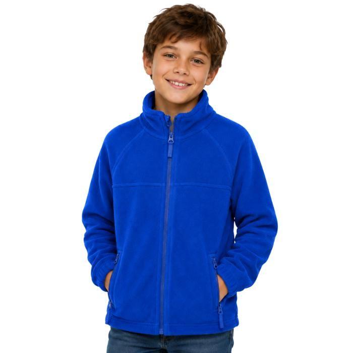 Polaire enfant – Veste polaire zippée unie bleu royal - Bleu royal