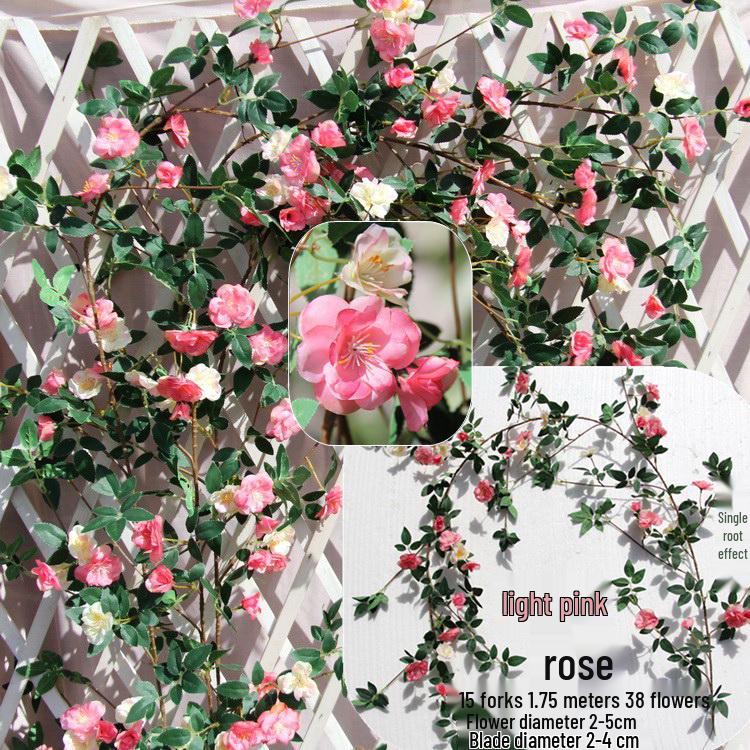 Artificial Rose Vine Hanging Decor for Walls and Ceilings