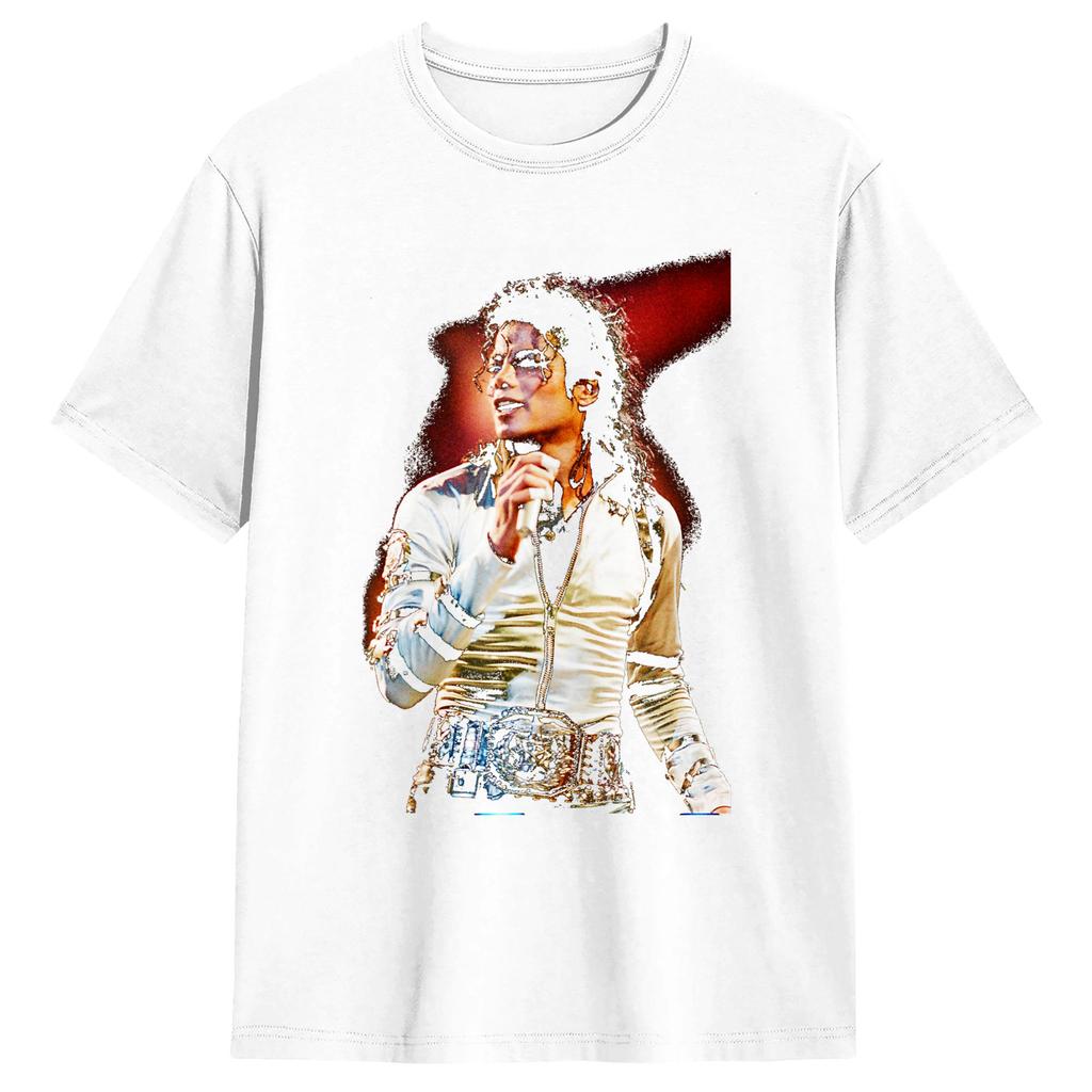 MMichael JJackson Smooth Criminal Live Bad World Tour T Shirt Unisex Fun T Shirts Beach Trendy Cool Tees Cheap Oversized Clothes