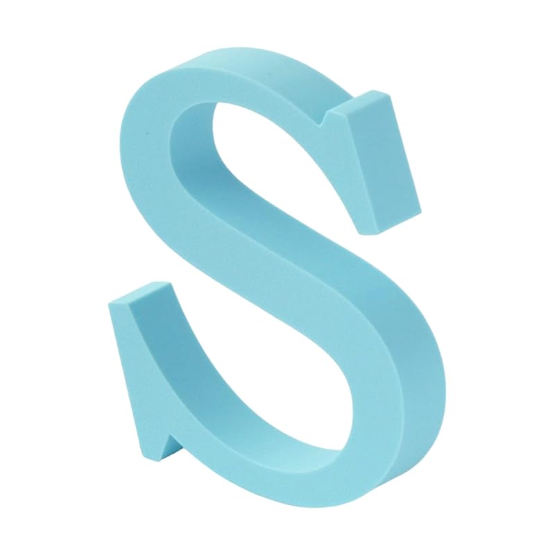 

Generic product multicolor alphabet letter mint blue S