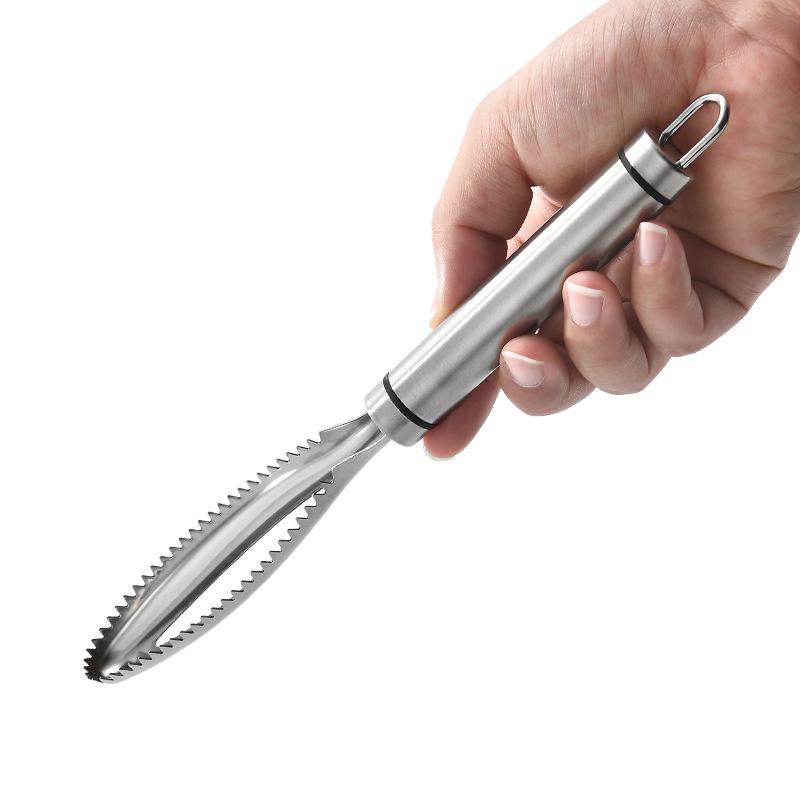 Škrabka na rybí šupiny Odstraňovač šupin 304 Nerezová ocel Odstraňovač rybích šupin Nástroj na zabíjení ryb Velkoobchod Skladem