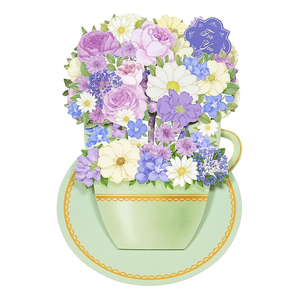 Sanrio Multipurpose Teacup with Blue Flowers Message Card 656186