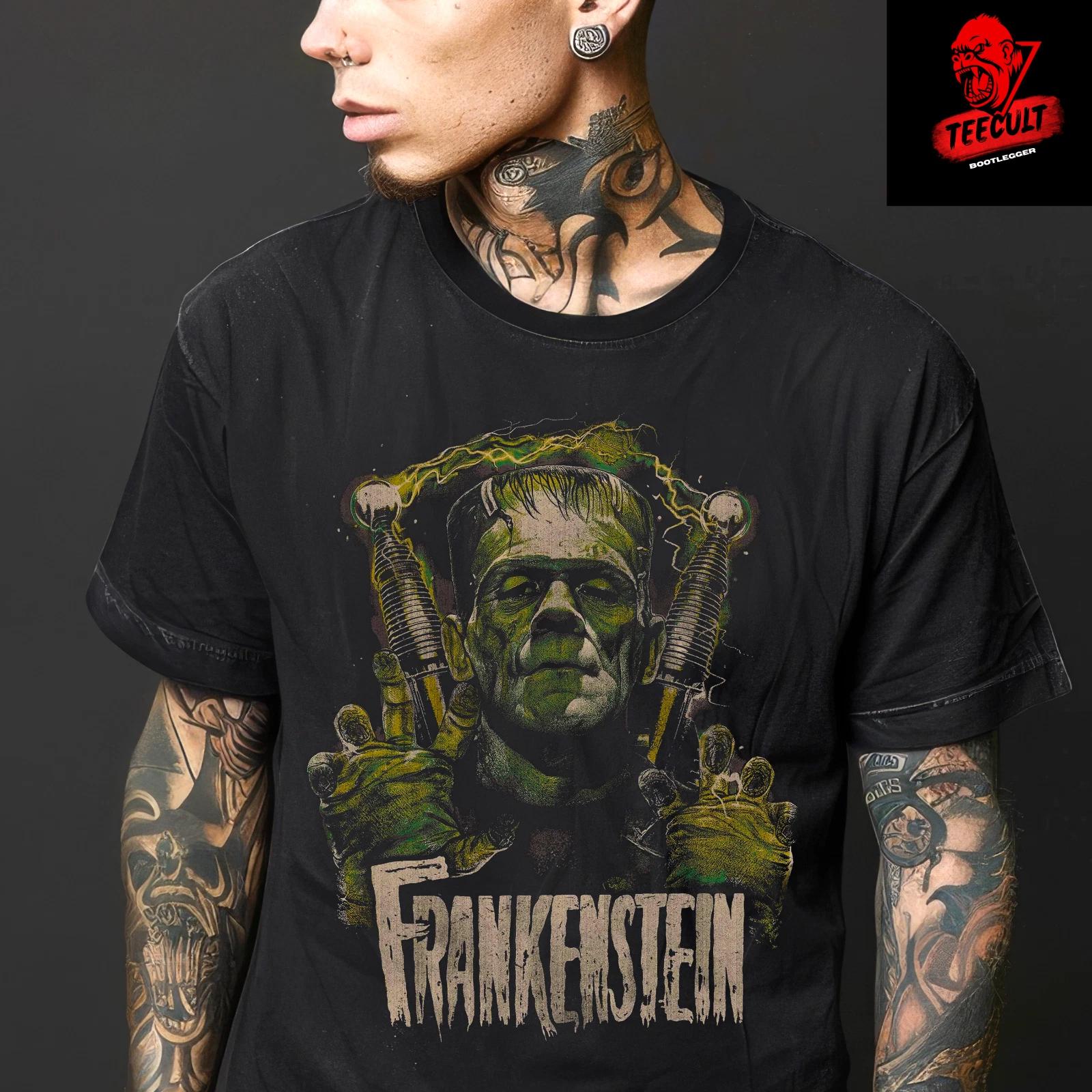 Men s and Women s T-shirts Frankenstein Retro Horror Movie Character Unisex Heavy Cotton XXXL