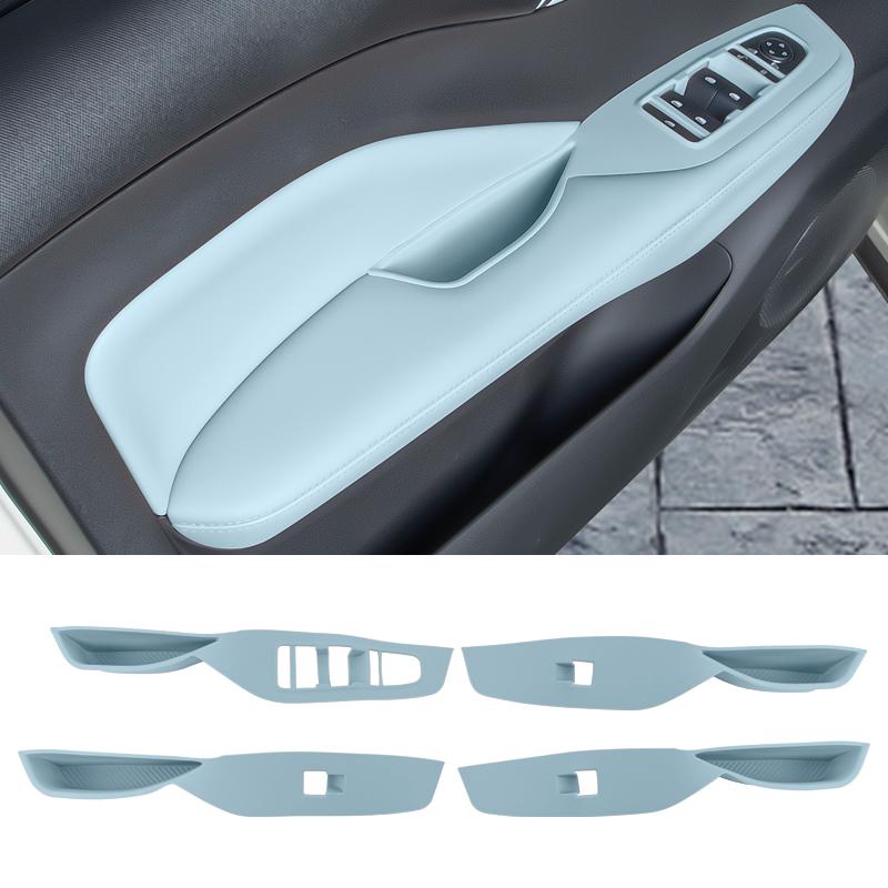 For BYD Seagull Door Slot Pad Glass Lifting Panel Sticker Door Armrest Protective Cover Storage Box Pad Car Interior Supplies