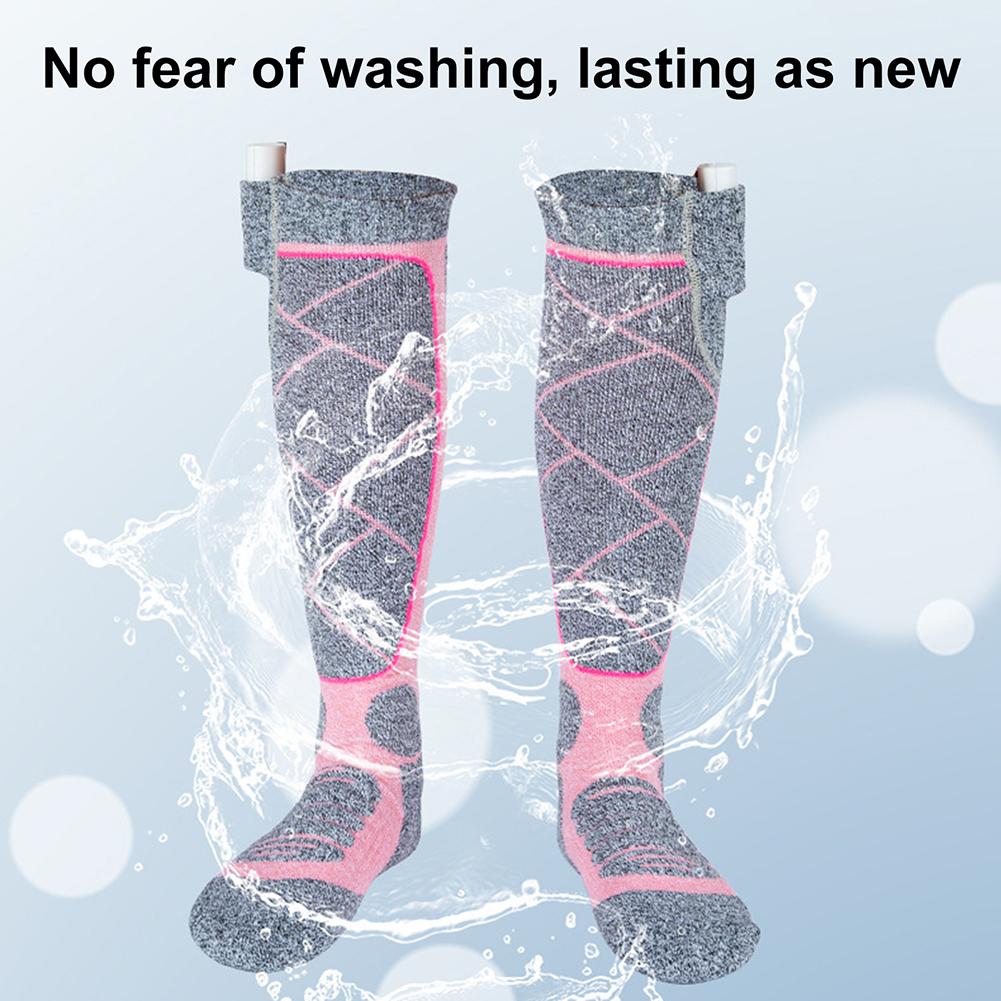 Electric Warm Outdoor Socks Elastic Comfortable Heated Socks 3 Modes Adjustable Breathable for Fishing Camping for Hiking Skiing
