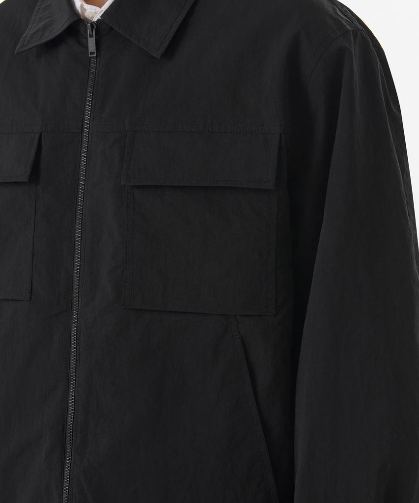 Musinsa Standard Nylon Crease Double Pocket Zip-Up Jacket [Black]