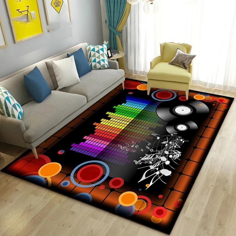 3D Vintage Classical Music Vinyl Record Area Rug Carpet Living Room Decor Bedroom Sofa Carpets Bedside Non-slip Mat Doormat