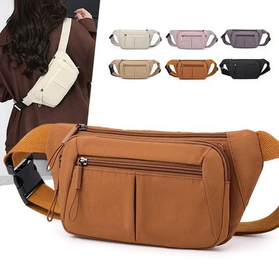 Marsupio Borsa a Spalla da Donna da Viaggio Sportiva Borsa da Petto Leggera in Tessuto di Nylon Idrorepellente