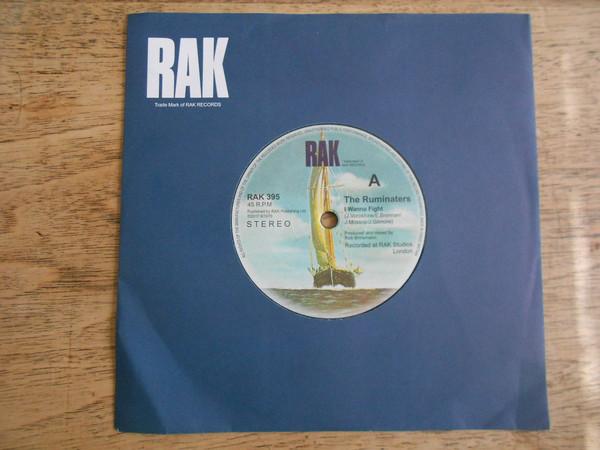 

7inch Record RUMINATERS - I Wanna Fight RAK395 RAK 2017 UK Rock Used