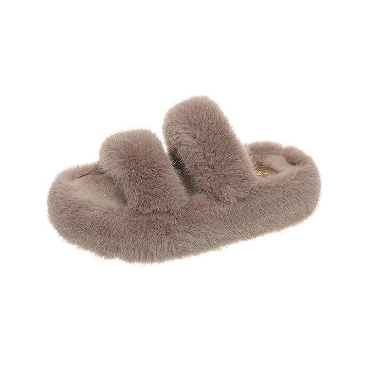 

2025 осень новые маленькие маффины толстая подошва увеличивающие рост плюшевые хлопковые тапочки женские домашние швабры для волос 40 абрикосовый