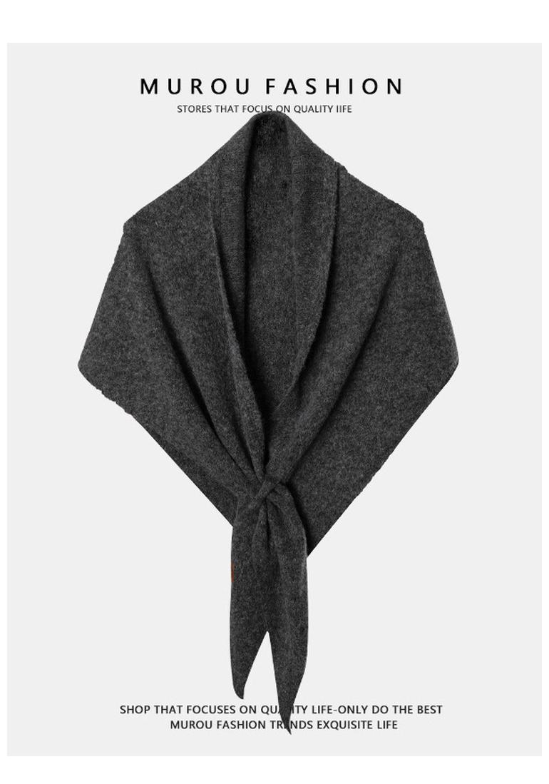 Women s Wool Blend Triangle Scarf: Warm, Stylish Shawl for Autumn & Winter 70*183cm