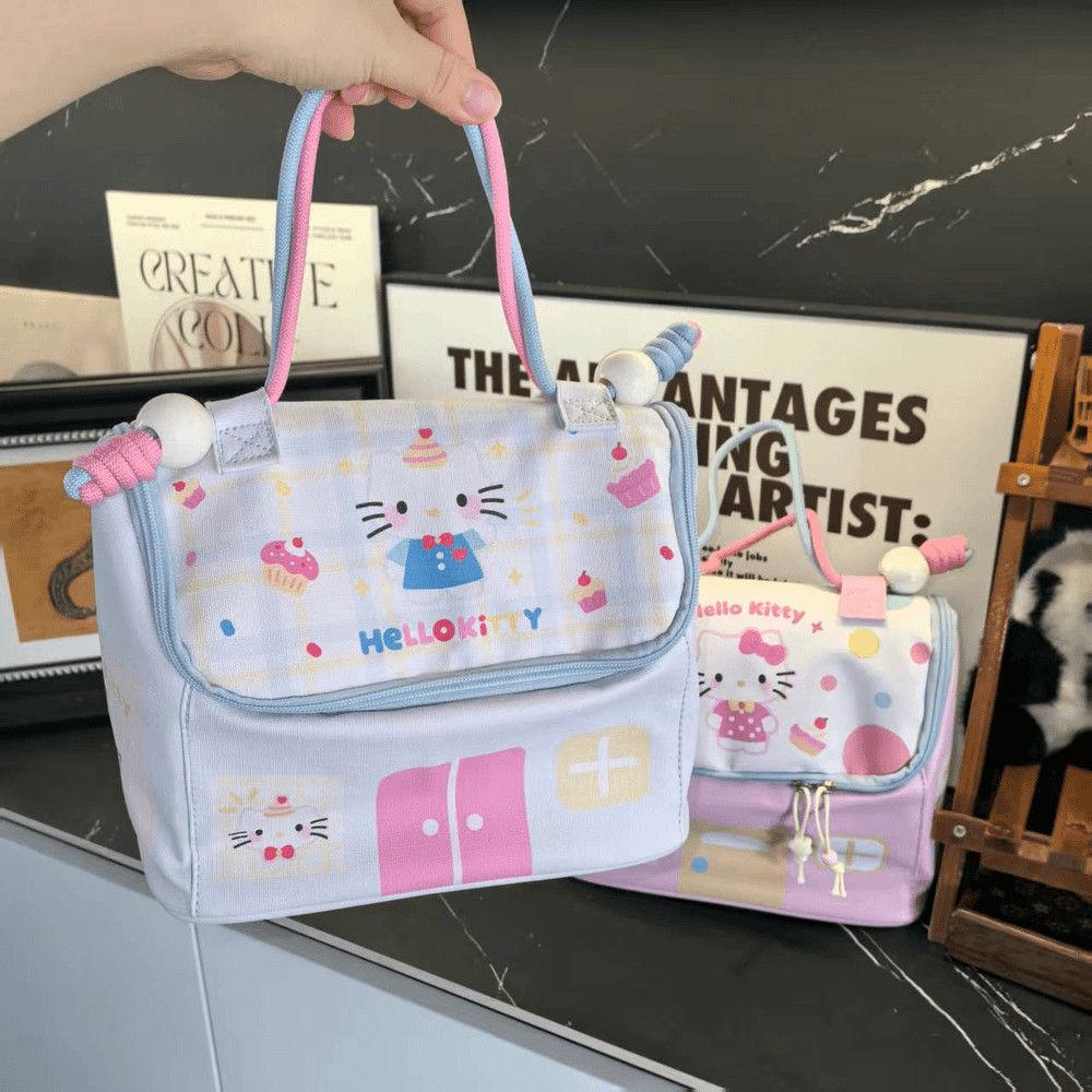 

Dopamine Color Small House Makeup Bag: Large Capacity, Portable Travel Storage with Partitions синій