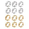 6Pieces Ring Jewelry Making Wedding Rings Core Blank for Inlay Ring Stainless