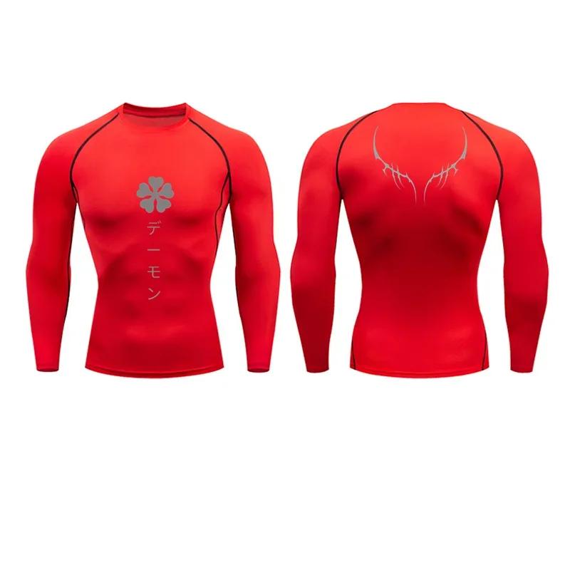 Men Long Sleeve T Shirt Quick Dry Moisture Wicking Tight Fit Compression Top for Running Training Gym Bodybuilding Sports S