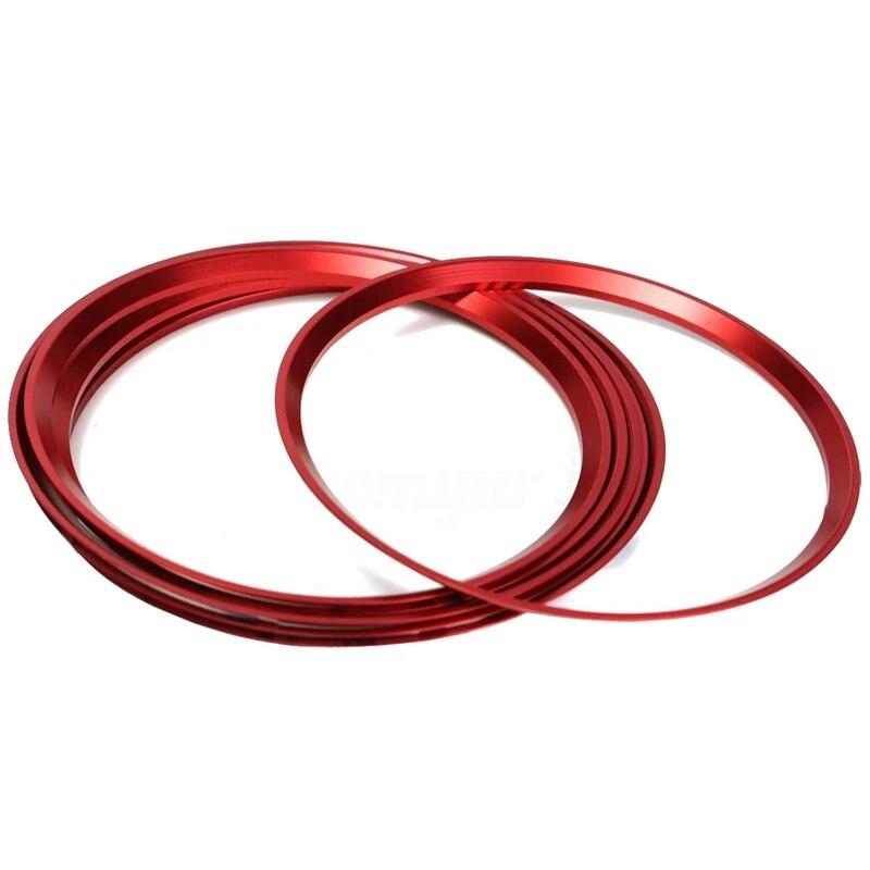 5Pcs Red Air Vent Outlet Cover Ring Trim For Benz A Class A200 A180 A220 W176