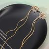 Exquisite Shiny Zircon Imitation Pearl Heart Drop Earrings For Women Men Cute Heart Glossy Chain Tassel Hanging Earring Jewelry