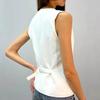 Neuer Sommer V-Ausschnitt Ärmelloser Blazer Cardigan Top Weste Damen Stil