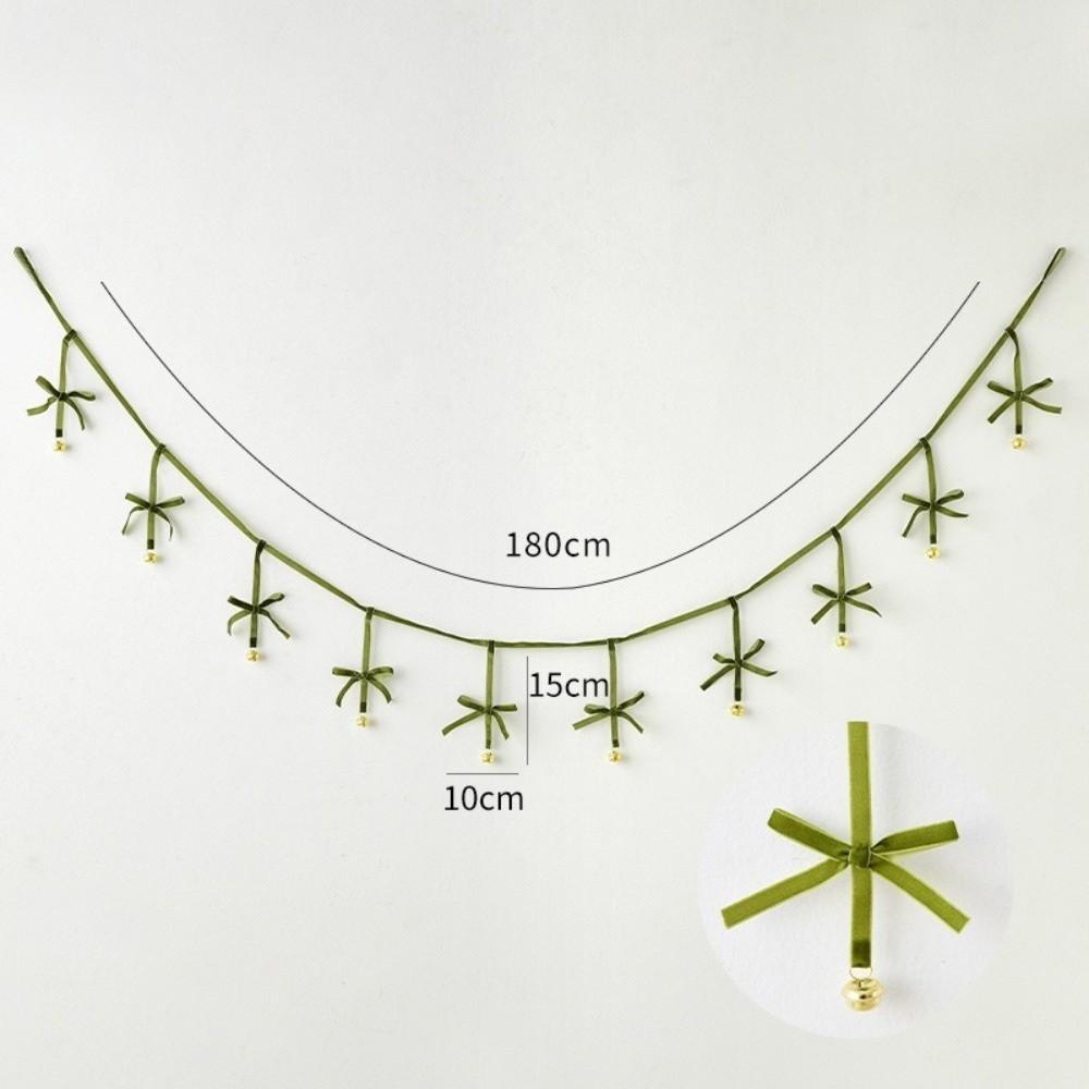 New Home Decoration Bowknot Bell Garland DIY Creative Hanging Flags Bowknot Bell Hanging Banner Wedding Party Decor