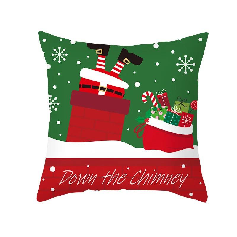 Simple Christmas Christmas Decoration Pattern Cushion Cover Home Decoration Cushion Cover Sofa Pillow Cover Merry Christmas