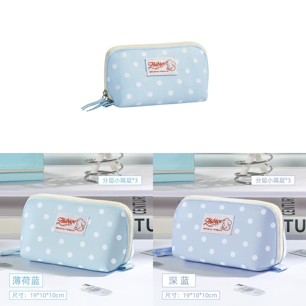 Style Puppy Dot Pencil Case With Large Capacity For Students And Office Use