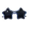 Cool frame, round, new style, transparent glitter, runway-ready, black sunglasses, for boys and girls, five-pointed star design, children's eyewear