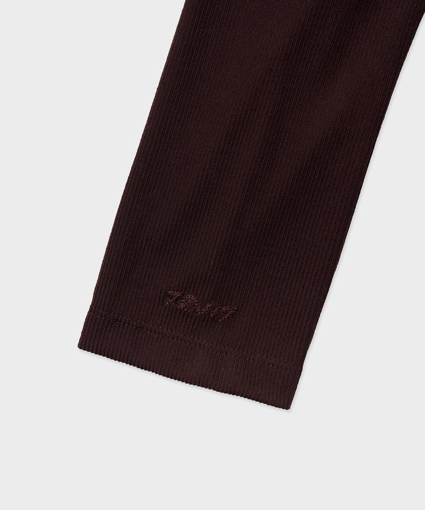 TTUDEMENT Twist Jersey Blouse_Brown