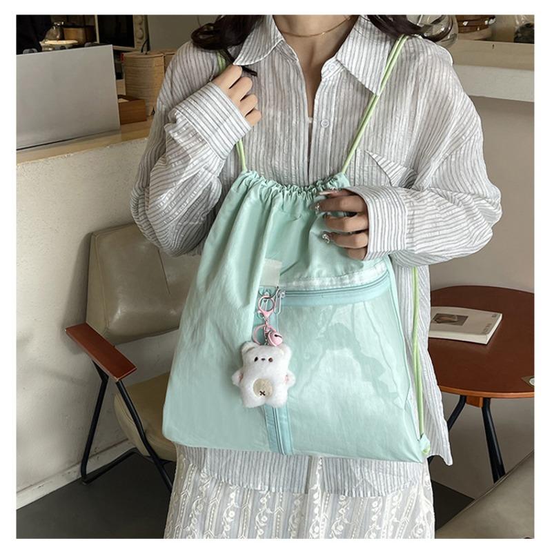 Large capacity bag women's spring summer new casual canvas commuting high-end backpack