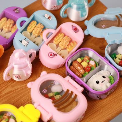 Simulierter Mittagessen Puppenhaus Lebensmittel Spielzeug Bento Boxen Geschirr Mini Haus Verzierungen Brotdose Puppenhaus Zubehör Obstbox Modell