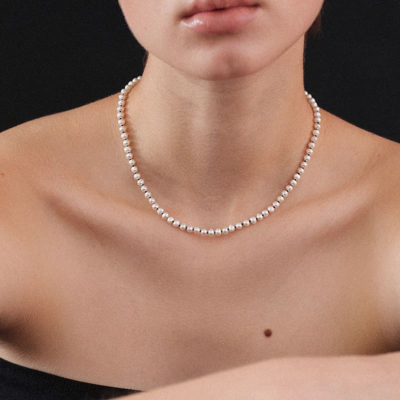 

Another Layer Amelia Pearl Necklace Short (silver925) silver
