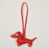 "Dachshund Leather Keychain and Bag Charm Pendant"