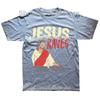 Jesus Raves Funny Electronic Music Festival DJ T Shirt Dance Graphic Cotton Streetwear Short Sleeve Birthday Gifts Tshirt Men
