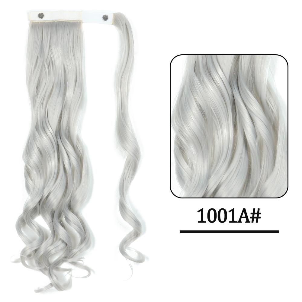 MISSQUEEN Women Fashion Long Wavy Ponytail Synthetic Fiber Natural Wavy Wrap Around Hair Extensions Daily Wear Long Wavy Hairpiece
