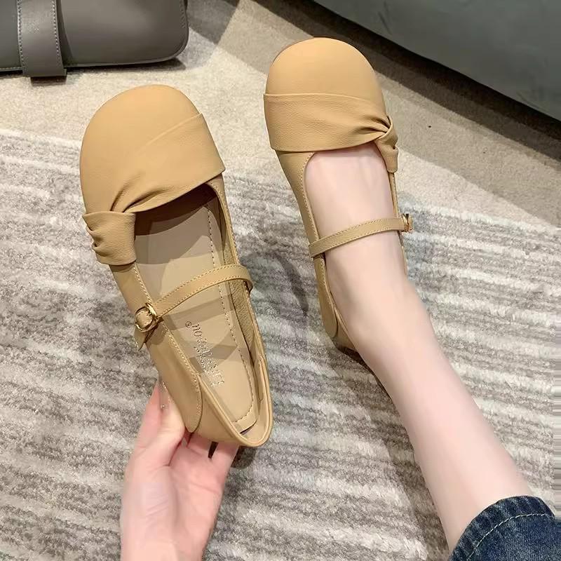 Женские весенние туфли-сандалии Мэри Джейн на плоской подошве в французском стиле - Стиль нежного аромата Size 37 3290₽