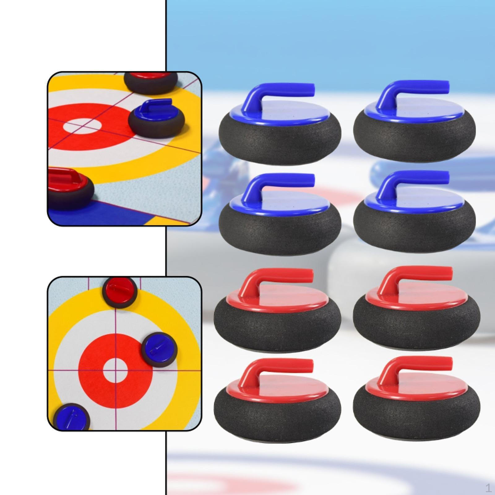 8 шт. Камней для кёрлинга Семейная настольная игра Образовательная Легко установить Домашнее развлечение Дорожная Настольная
