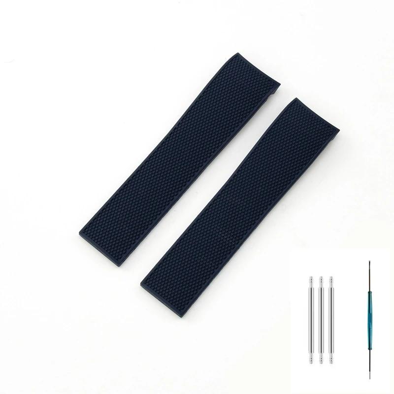 For Longines Conquest L3.781 L3.782 L3.742 L3.642 Silicone Rubber Dive Watch Band Replacement Strap 21mm Cut Adjustable Bracelet