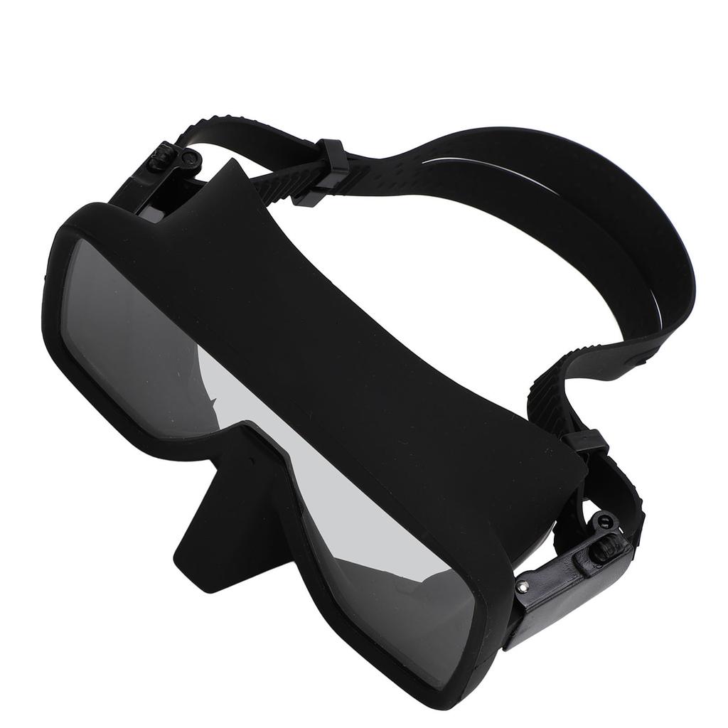 Diving Goggles Black Silicone Tempered Glass ABS HD Leak Proof Powerful Sealing Shatterproof Snorkeling Goggles for
