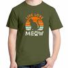 Live Love Meow Cat Graphic Tees Vintage Summer Tops  Tshirt New Arrival Goods Fashion New Shirts And Tshirts Unisex Clothes