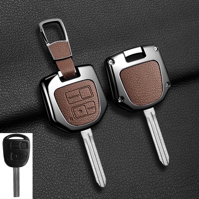 Zinc Alloy Key Case Cover Shell Fob Holder For Toyota FJ Cruiser Land 2008-2014 Yaris Echo For Lexus ES GS LS IS RX SC LX RX400h