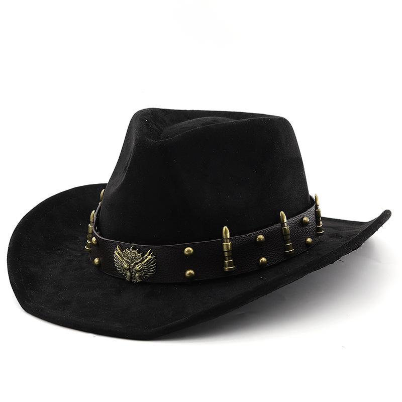 American Suede Top Hat, Western Cowboy Hat, Jazz Hat, Felt Hat, Woolen Hat, Men and Women
