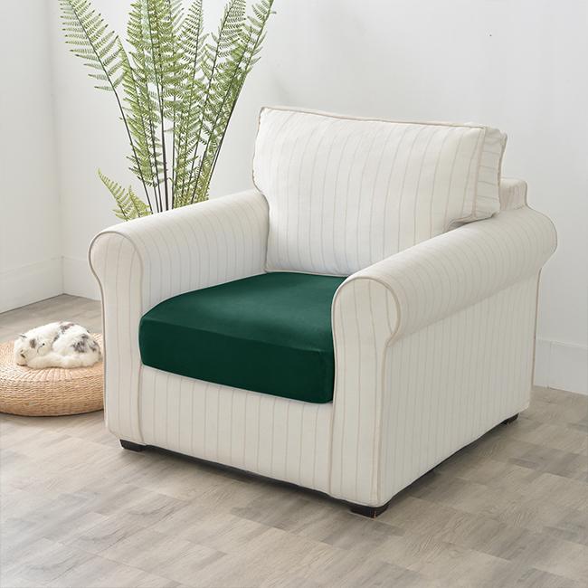 Sofa Seat Cover, Velvet, Green, Bottle Green 150-190Cm