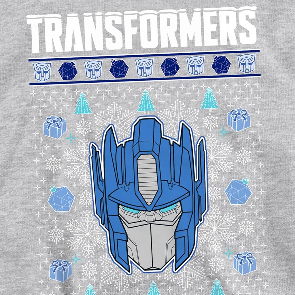 Transformers Childrens/Kids Optimus Prime Heather Christmas Hoodie