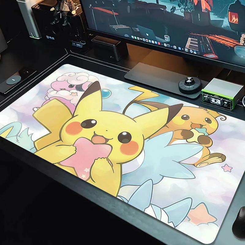 Pokémon Print Cushion Non-slip Laptop Tablet Big Mousepad XXL Mat Mini PC Playmat With Lock edge