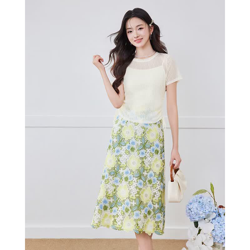 IEF 2026 Summer Petite Floral Two-Piece Set