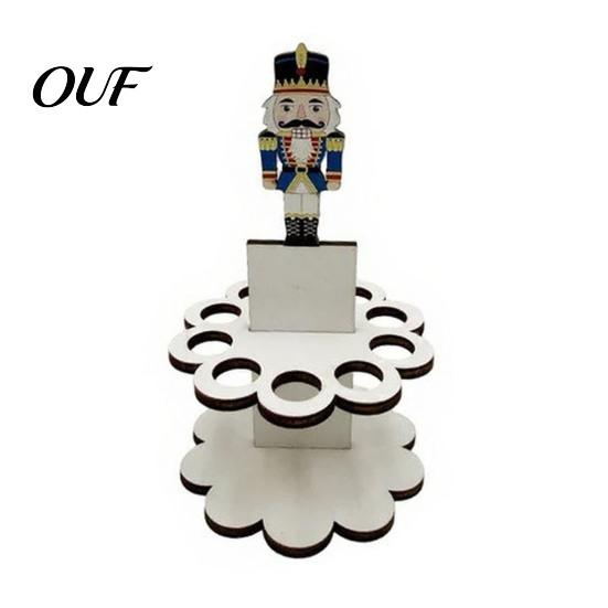 Decorazione da Tavola Natalizia in Legno Porta Soldi di Natale Ornamenti con 10 Fori, Pupazzo di Neve Babbo Natale Albero Espositore per Contanti Porta, Decorazione per
