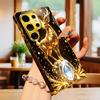 Golden Deer with Crystal Print phone case glass s26 ultra case mobile phones for Samsung Galaxy S26 S25 S24 S23 S22FE Ultra Plus