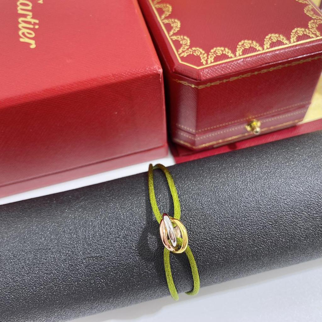 Three-Color Hand-Woven Red Rope Bracelet: Lucky Valentine's Gift for Couples.