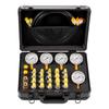 Hydraulic Pressure Test Kit, 10/60/160/400/600 Bar (150/900/2300/6000/9000 PSI), Hydraulic Gauge Kit 5 Gauges 20 Couplings 4 Quick-Release Couplers 3