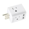 Multi Plug Outlet Extender Electrical Wall Outlet Splitter with 4 15amp AC Outlets 2 USB Ports