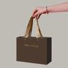 Premium High-Tensile Kraft Paper Bag with Logo Custom Print Ribbon Handle Boutique Bags