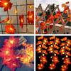 2 PC Led HalloweenPumpkinLantern StringsGhost Festival Decorative String Lights, Festival Decoration Colorful Lights